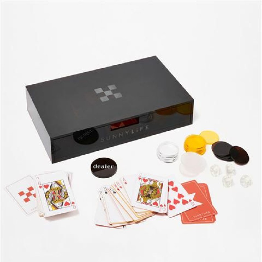 Games & Puzzles * | Sunnylife Luxe Lucite Poker Set