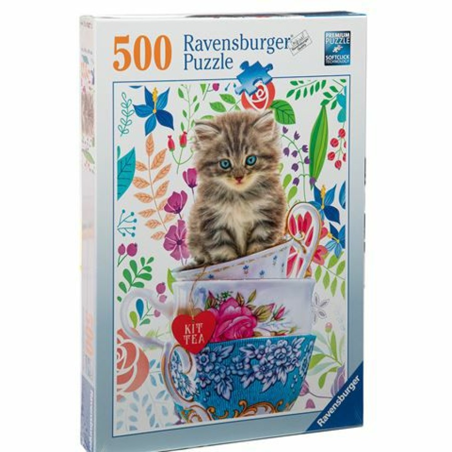 Games & Puzzles * | Ravensburger Kitten In A Cup Puzzle 500Pce