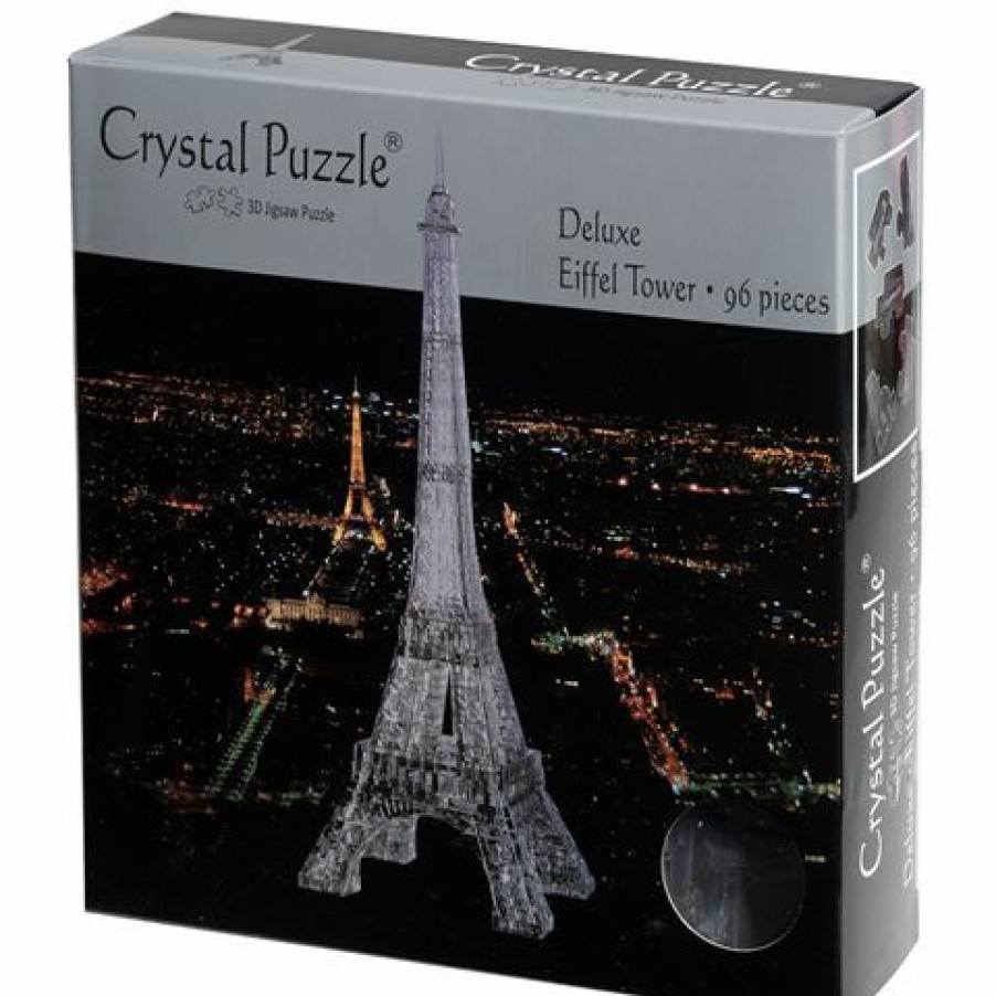 Games & Puzzles * | Games 3D Crystal Jigsaw Puzzle Blk Dlx Eiffel Tower 96Pce