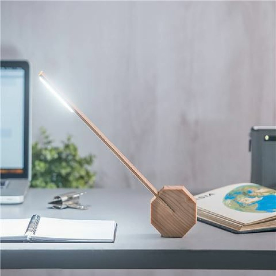 Hobbies & Gadgets * | Gingko Octagon One Desk Lamp Maple