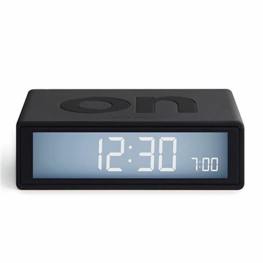 Hobbies & Gadgets * | Lexon Flip Travel Reversible Lcd Alarm Clock Dark Grey