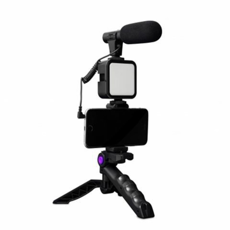 Ipad & Iphone Accessories * | Thumbs Up Vk-A10 All-In-1 Vlogging W/ Tripod & Microphone