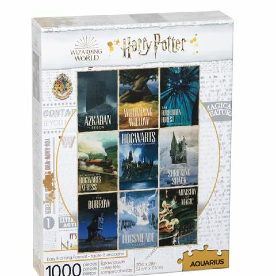 Games & Puzzles * | Aquarius Harry Potter Travel Posters Puzzle 1000Pce