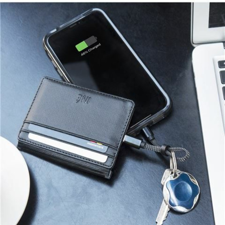 Ipad & Iphone Accessories * | Xoopar Ine Wallet & Charger Black