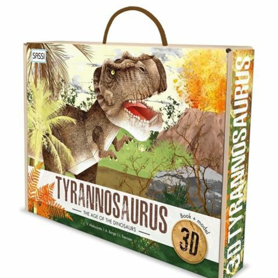 Games & Puzzles * | Sassi 3D Assemble And Book Tyrannosaurus 53Pcs