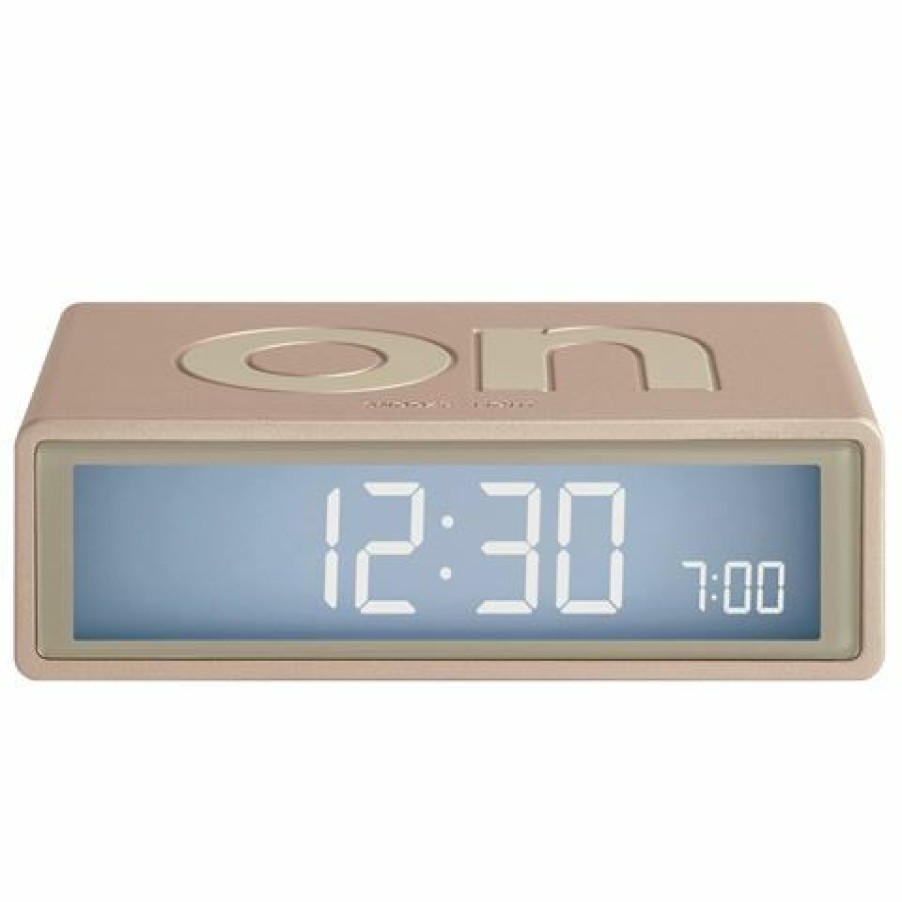 Headphones, Radios & Speakers * | Lexon Flip+ Travel Reversible Lcd Alarm Clock Soft Gold