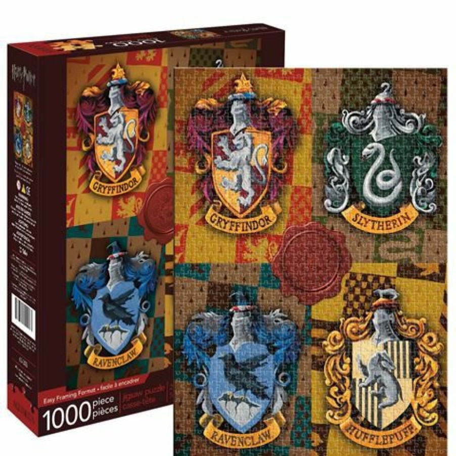 Games & Puzzles * | Aquarius Harry Potter Hogwarts Crests Puzzle 1000Pce