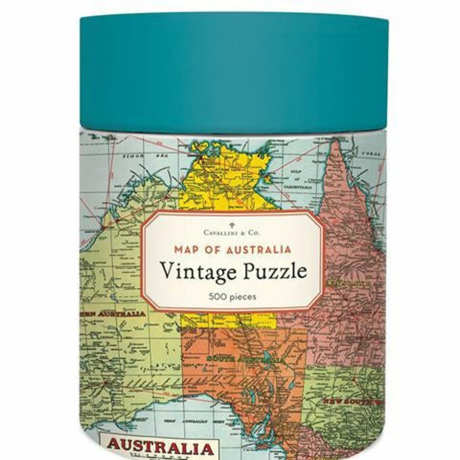 Games & Puzzles * | Cavallini Australian Map Puzzle 500Pce