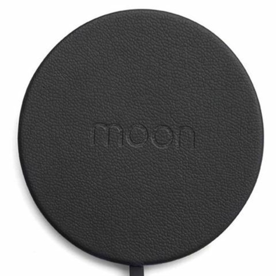 Tech Accessories & Laptop Sleeves * | Moon Ultra Slim Wireless Charger Leather Black