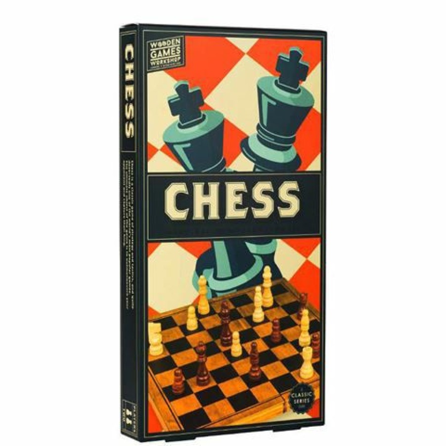 Games & Puzzles * | Professor Puzzles Wooden Wood Games W/Shop Chess