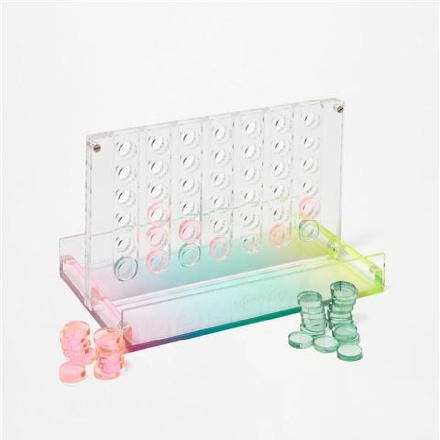 Games & Puzzles * | Sunnylife Mini Lucite Aurora 4 In A Row Set W/Carry Case