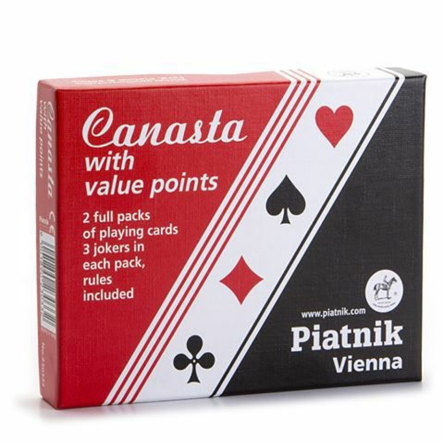 Games & Puzzles * | Piatnik Canasta Twin Pack With Value Points