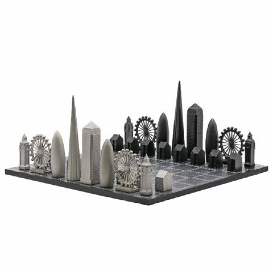 Hobbies & Gadgets * | Skyline Chess S/S London Chess W/ London Map Board