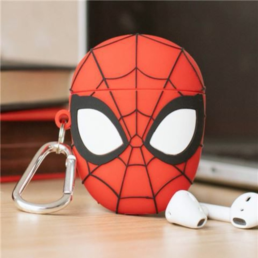 Ipad & Iphone Accessories * | Thumbs Up Marvel Spiderman 3D Airpods Case Red